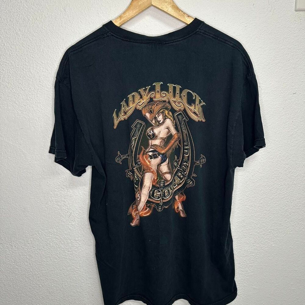 90’s Black Lady Luck vintage graphic tee clothing